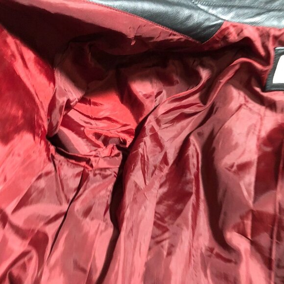 Worthington Womens Moto Blazer Leather Jacket Large Black Three-Button Collared - Picture 14 of 16